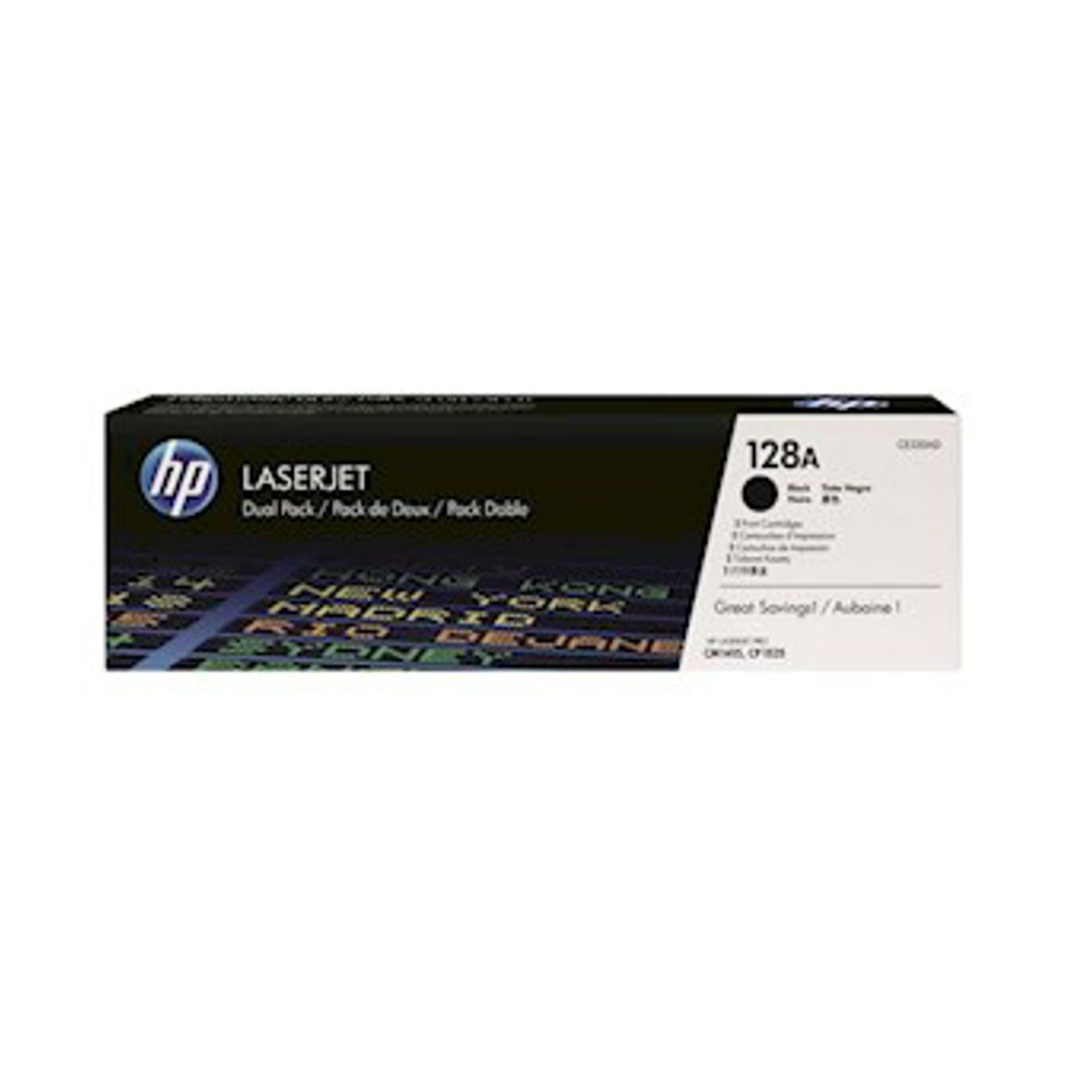 HP 128a Toner Ce320ad 2x Sort