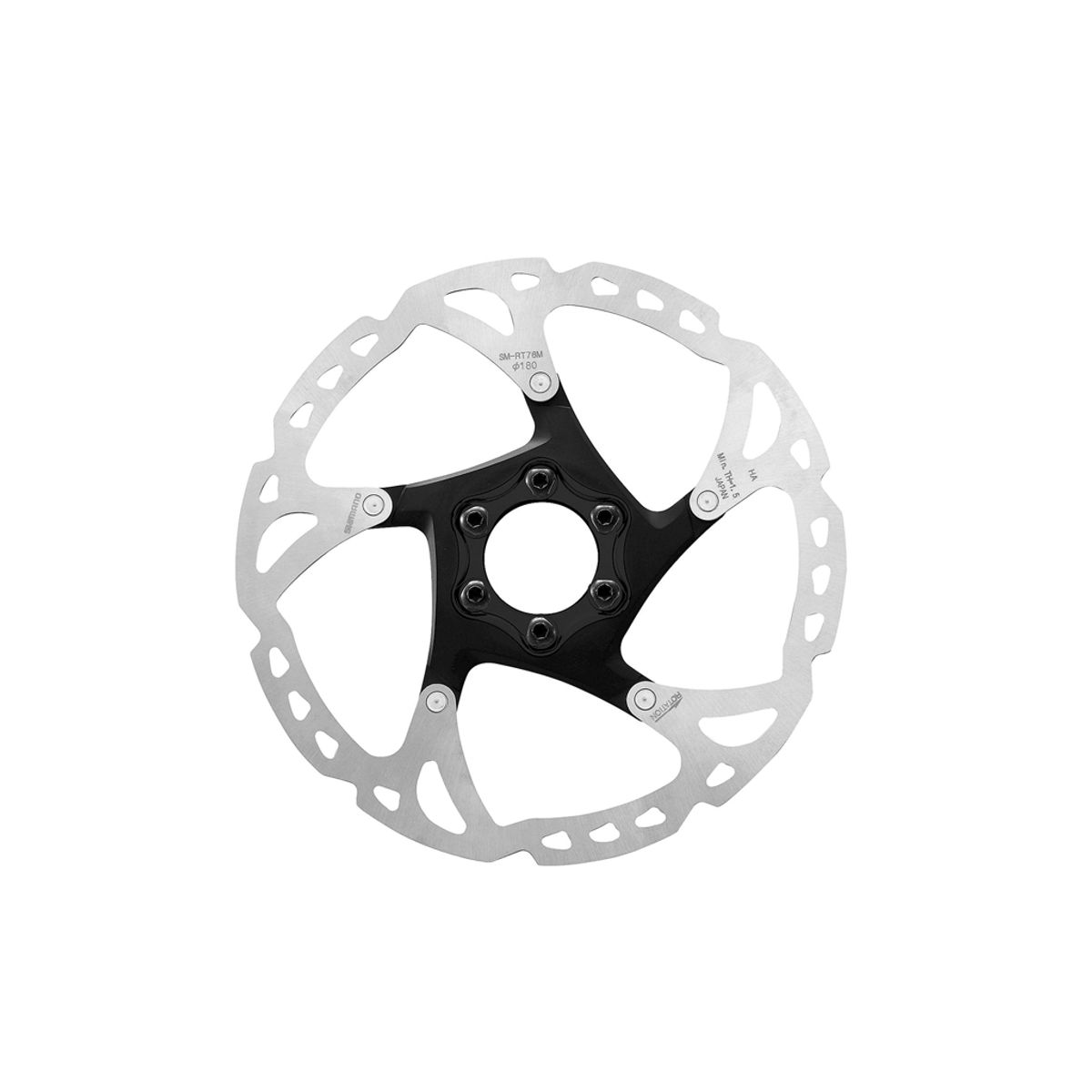 Shimano Deore XT - Rotor til skivebremser - 180mm - Model SM-RT76-M - 6 bolt type