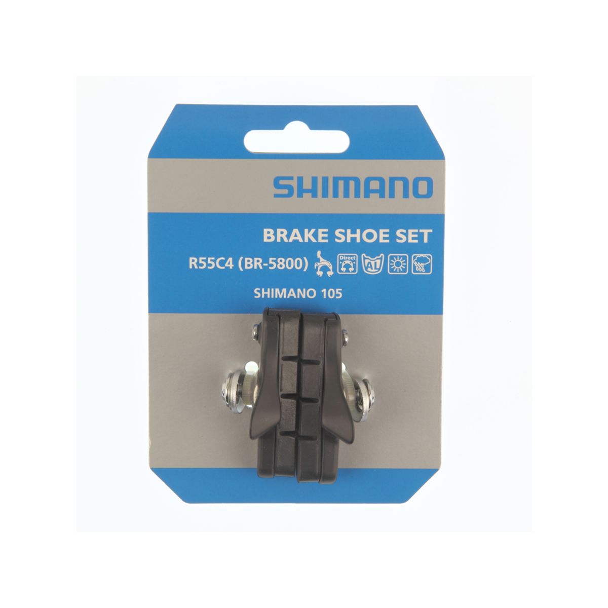 Shimano 105 - Bremsesko komplet - 1 sæt - Type R55C4 - Sort