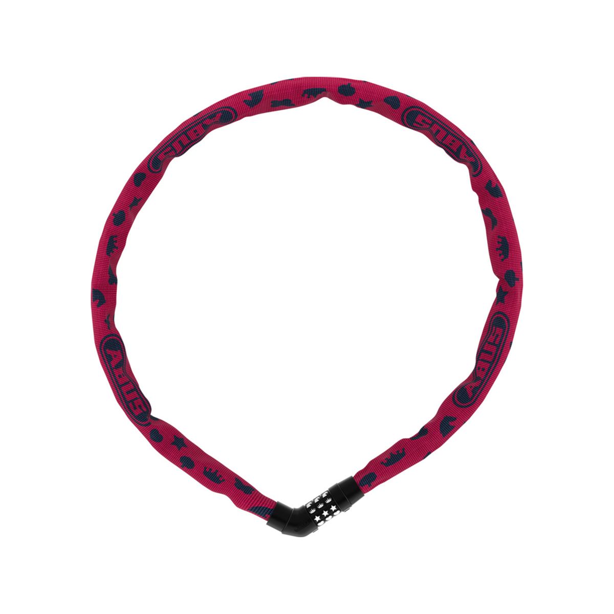 Abus 4804C Steel-O-Chain - Kædelås - 75cm - Pink symbols