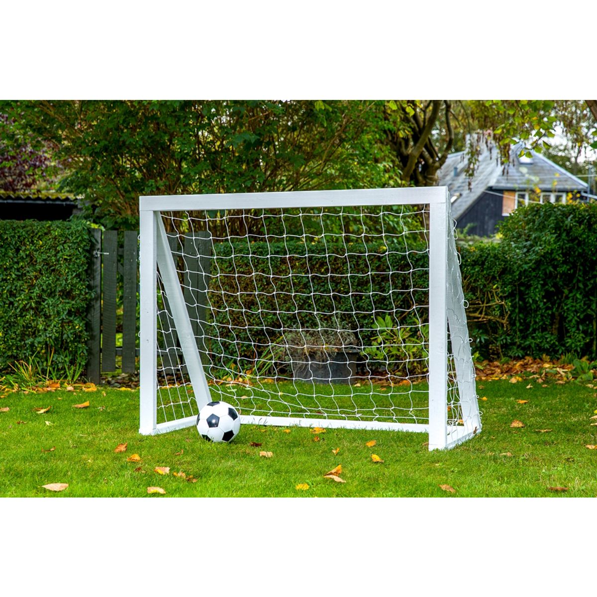 Homegoal - Pro Mini hvid - Fodboldmål i træ - 150x120 cm