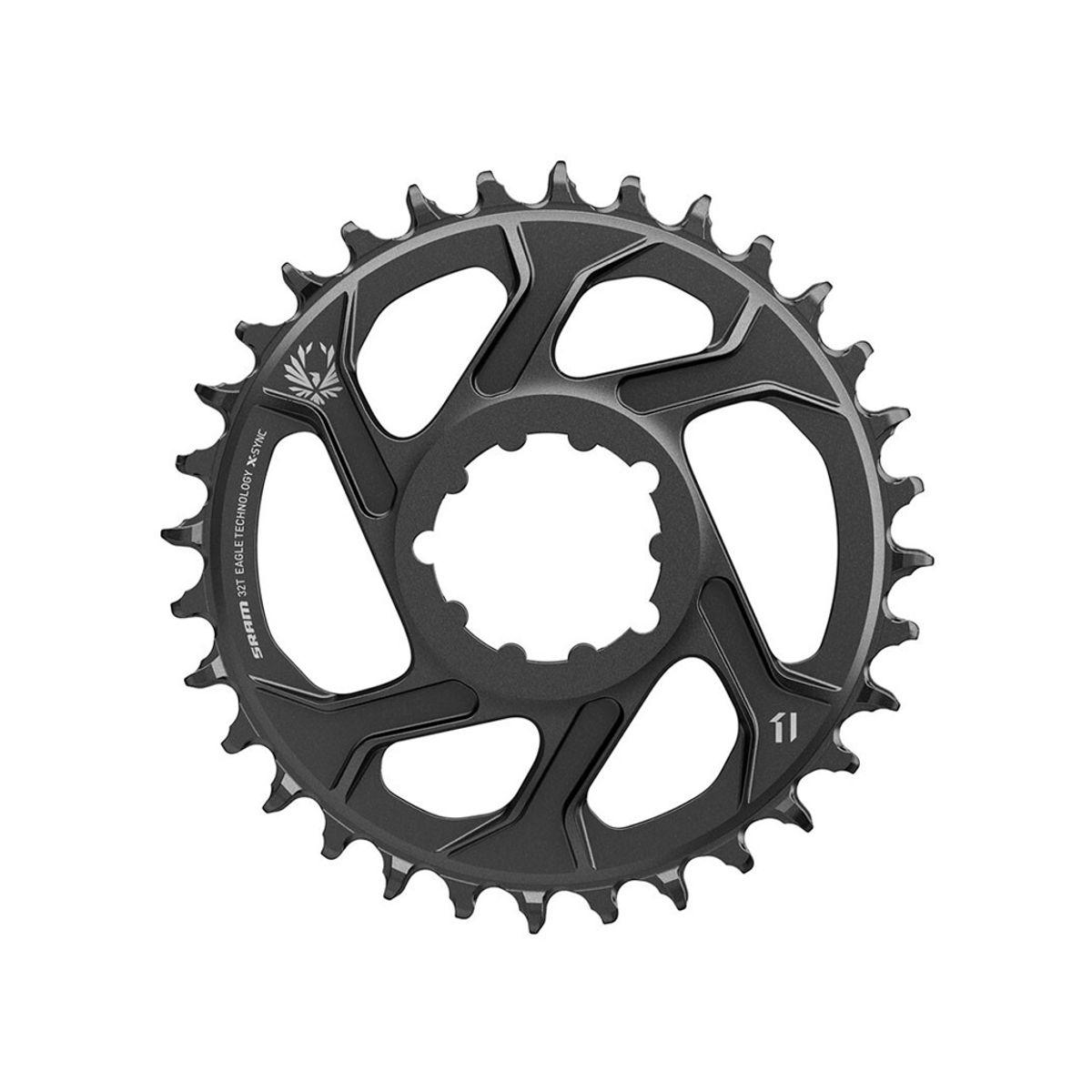 Sram Eagle - Klinge 34 tands rund - 1 x 12 gear - Direct Mount - 3 mm offset - Sort