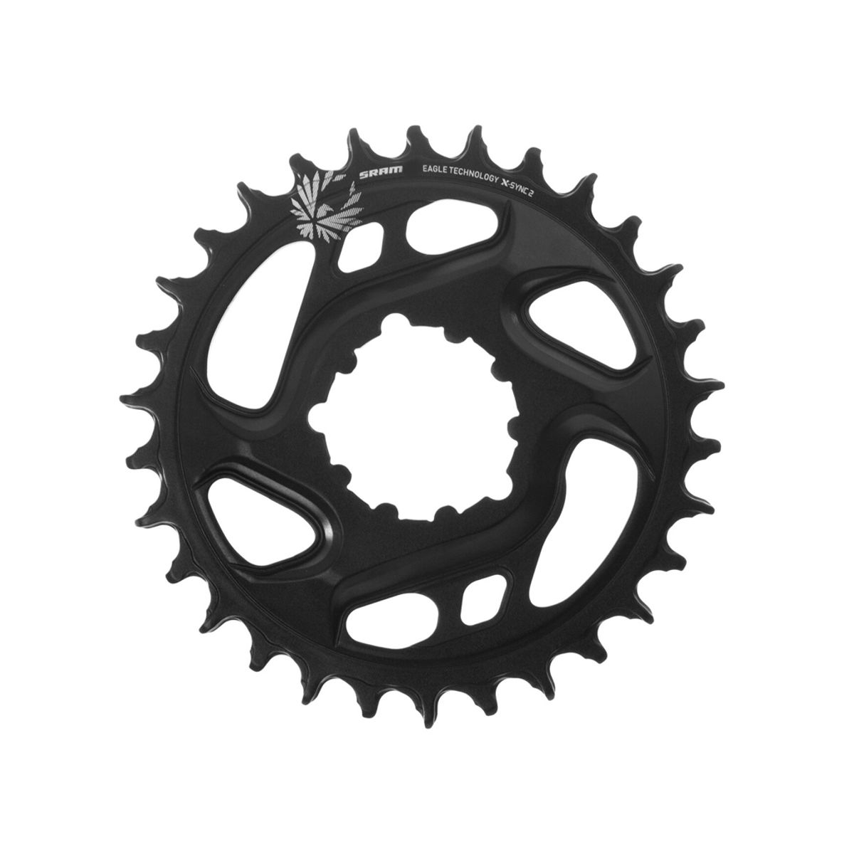 Sram Eagle - Klinge 34 tands rund - 1 x 12 gear - Direct Mount - 6 mm offset - Sort