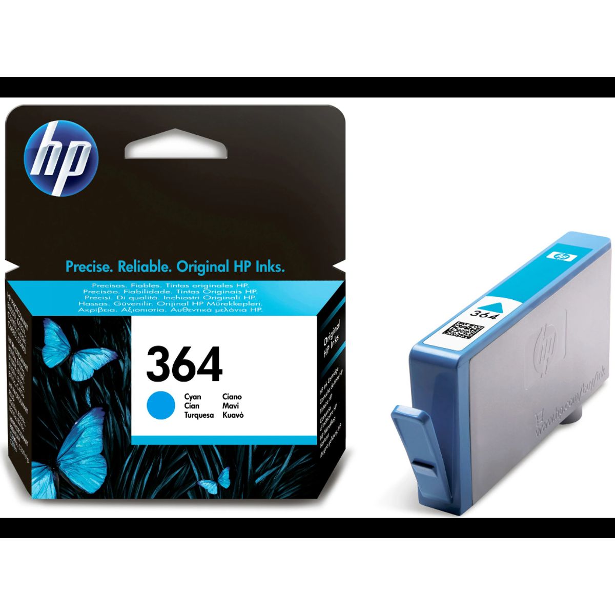 HP 364 Blæk Cb318ee Cyan