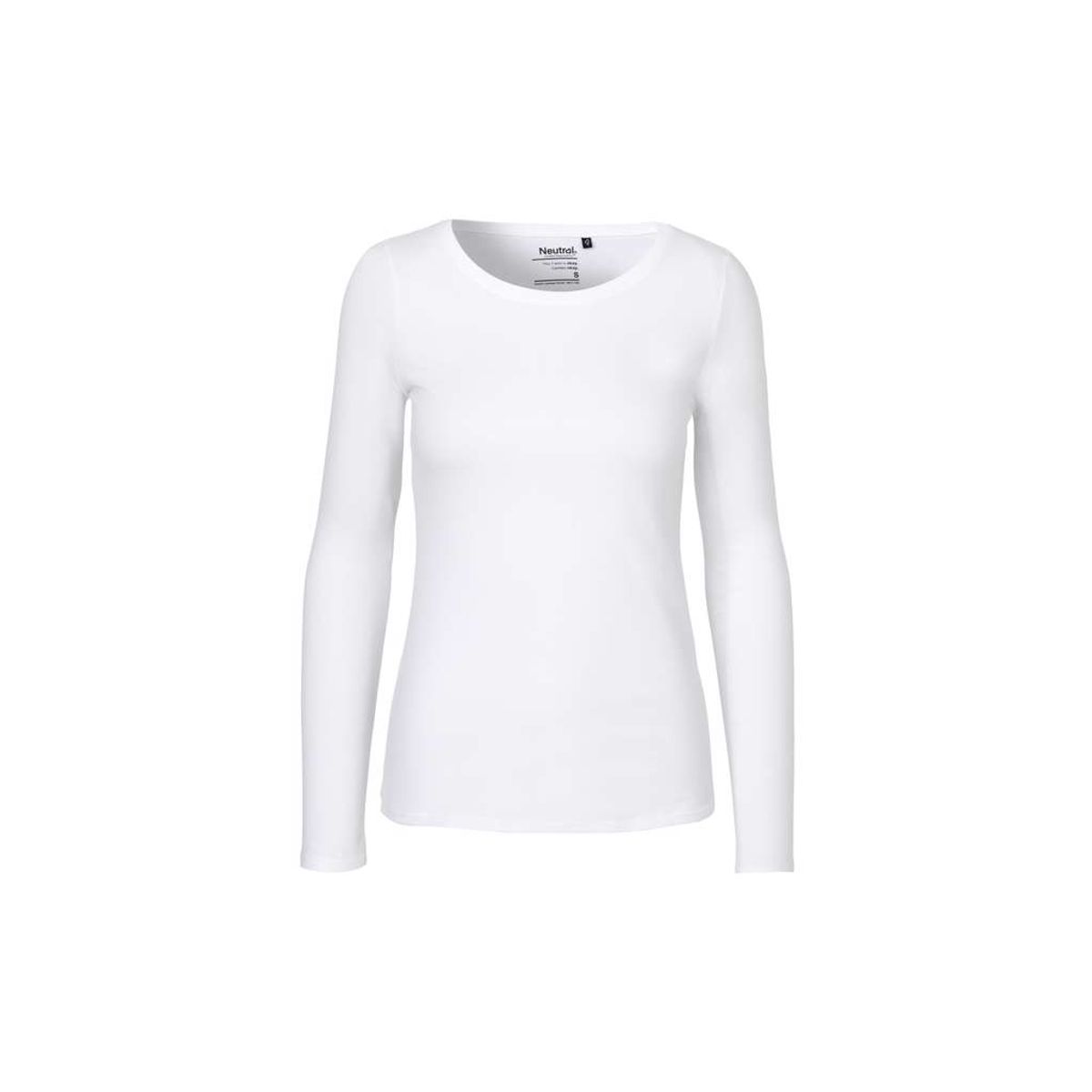 Dame Langærmet T-shirt Neutral O81050 str. XS Hvid