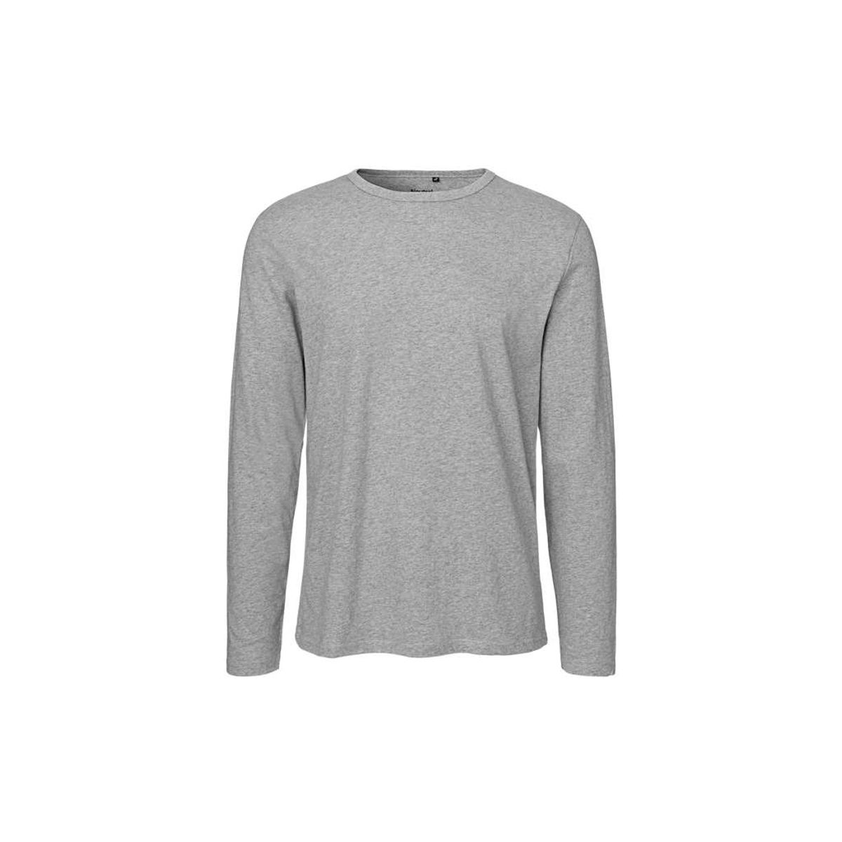 Herre Langærmet T-shirt Neutral O61050 str. XL grå