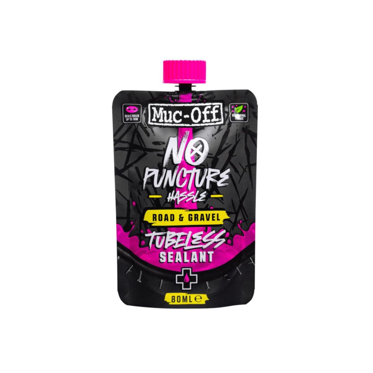 Muc-Off No Puncture Hassle - Tubeless væske Road & Gravel - 80 ml