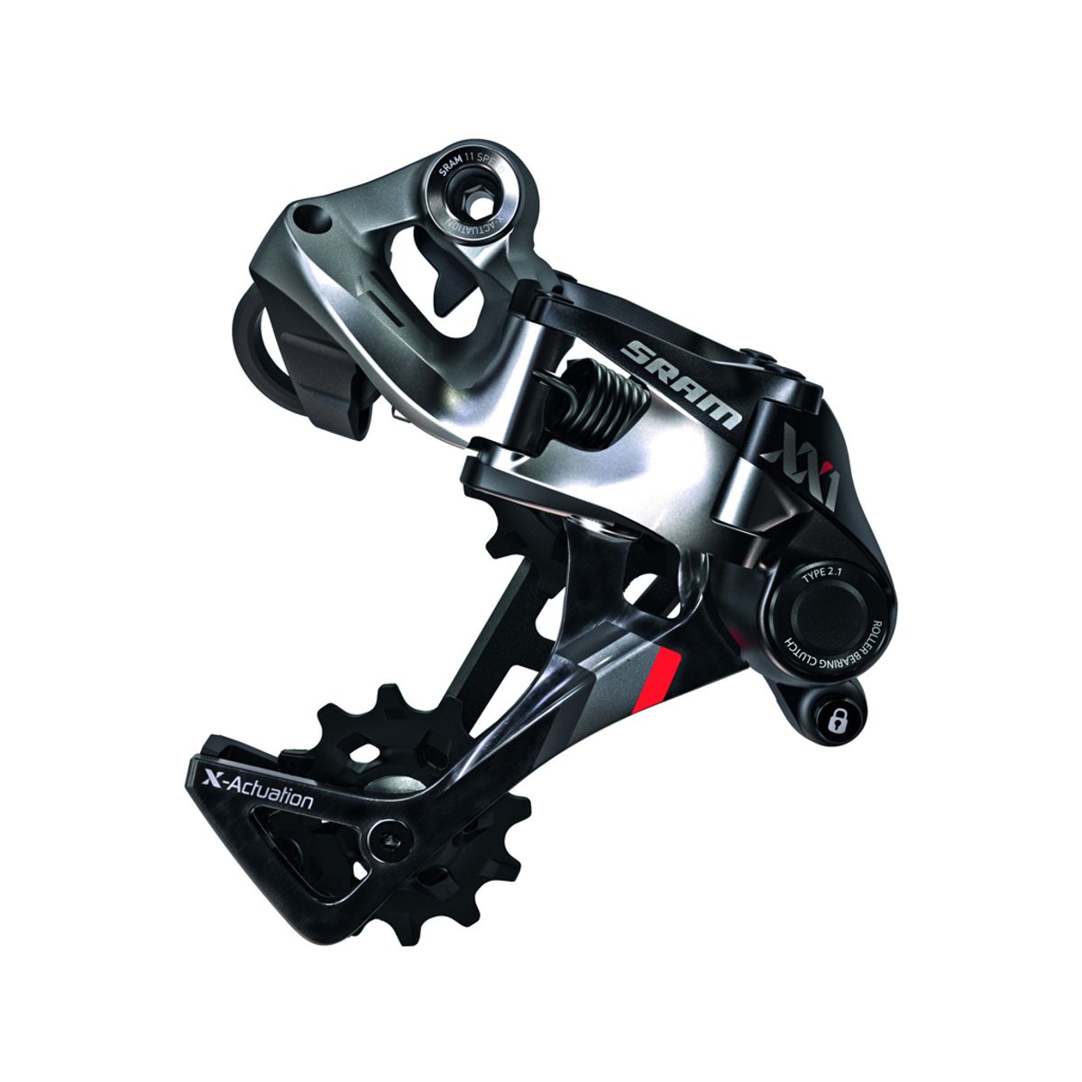 Sram XX1 bagskifter - Type 2.1 - 11 Gear - Sort/rød