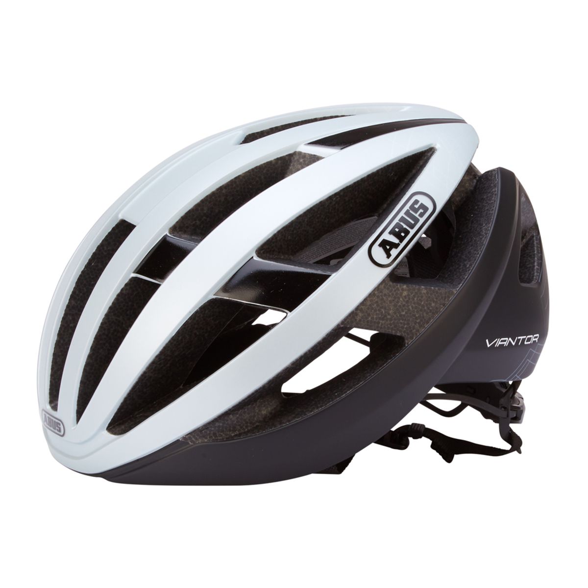 Abus Viantor - Cykelhjelm - Sølv/sort - Str. 51-55cm