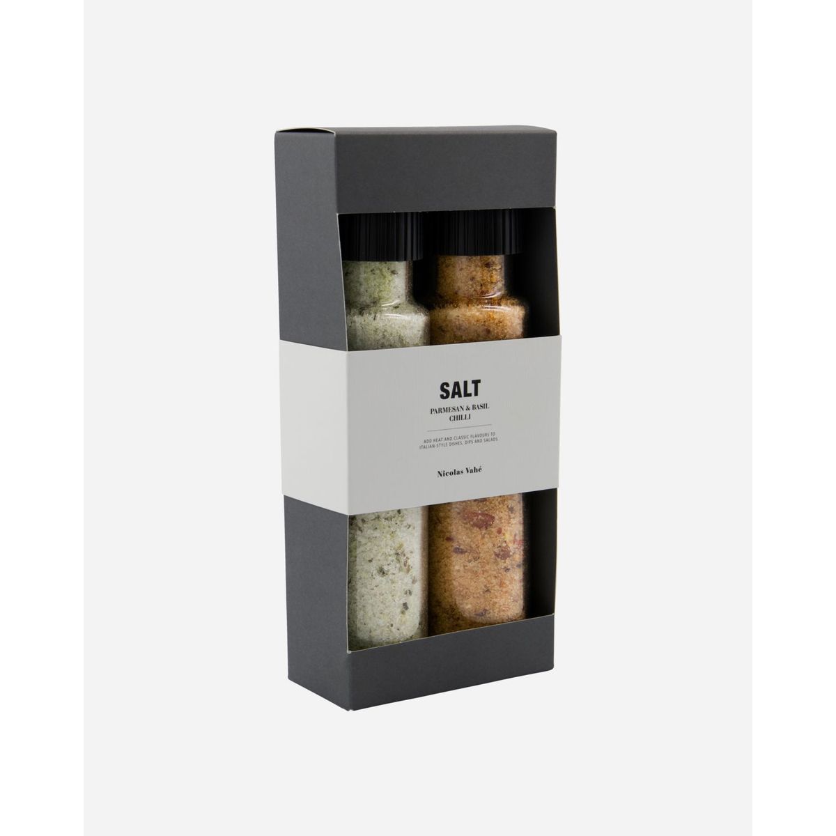 Nicolas Vahé - Gaveæske, Parmesan & Basil salt & Chilli salt