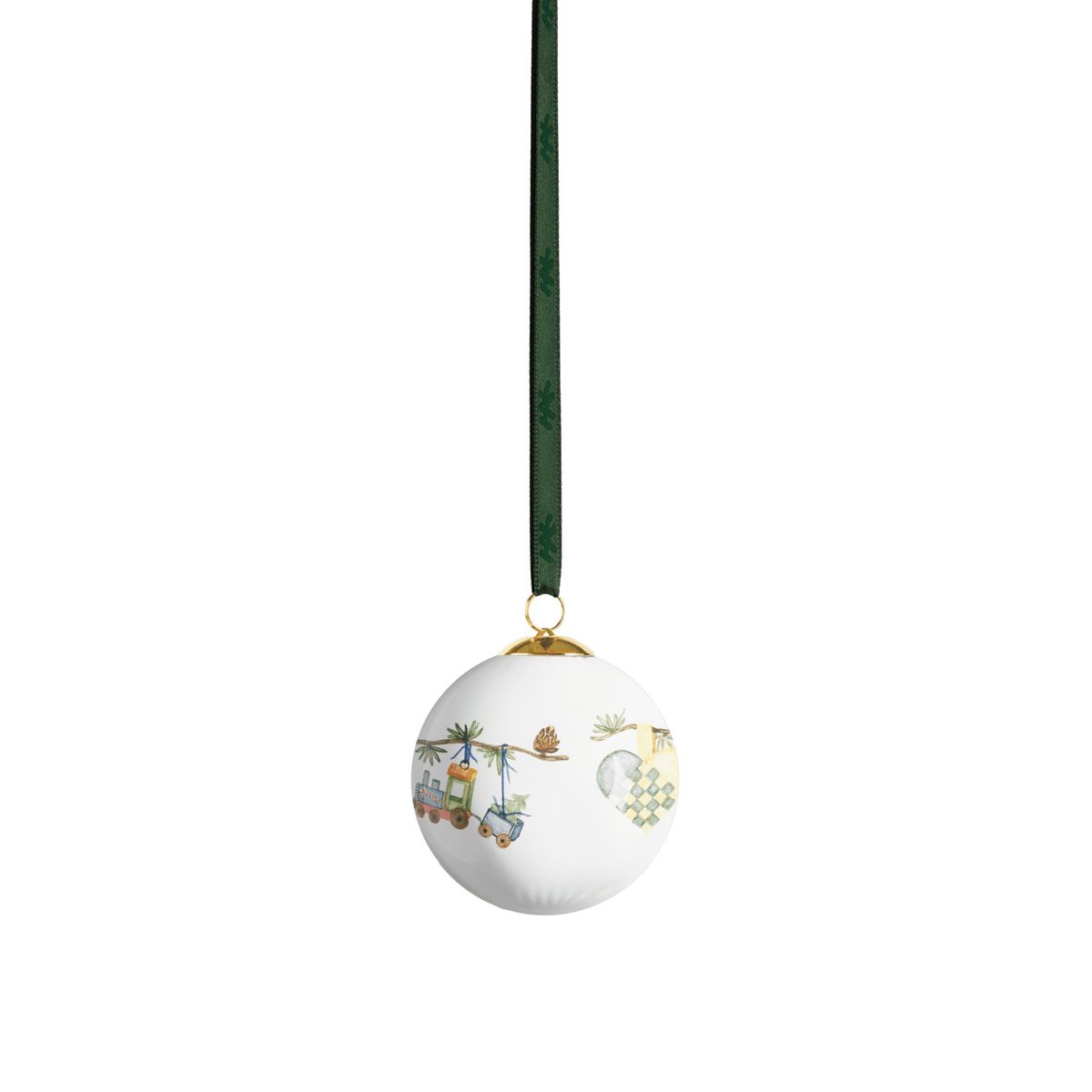 Kähler - Hammershøi Christmas Kugle 2024 Ø6 cm hvid m. deko