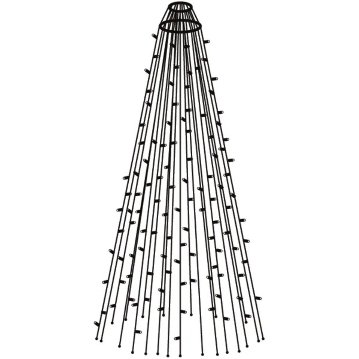 Sirius - Tech-Line LED flagstangskæde, 900 varmhvide lys, 7,5 m