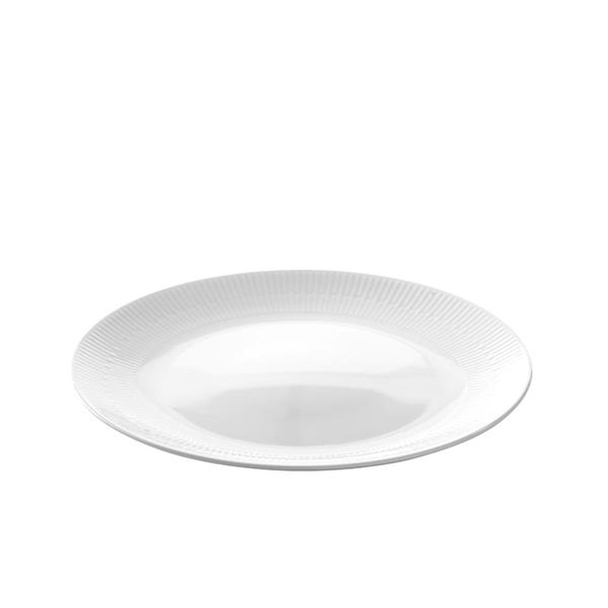 Aida - Relief - rundt fad porcelæn white 1 stk