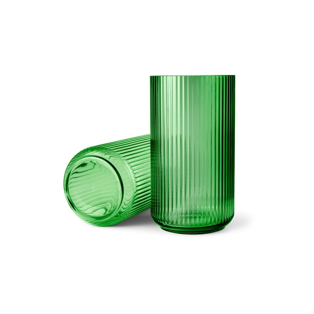 Lyngby Porcelæn - Lyngby Vase H38 copenhagen green mundblæst glas