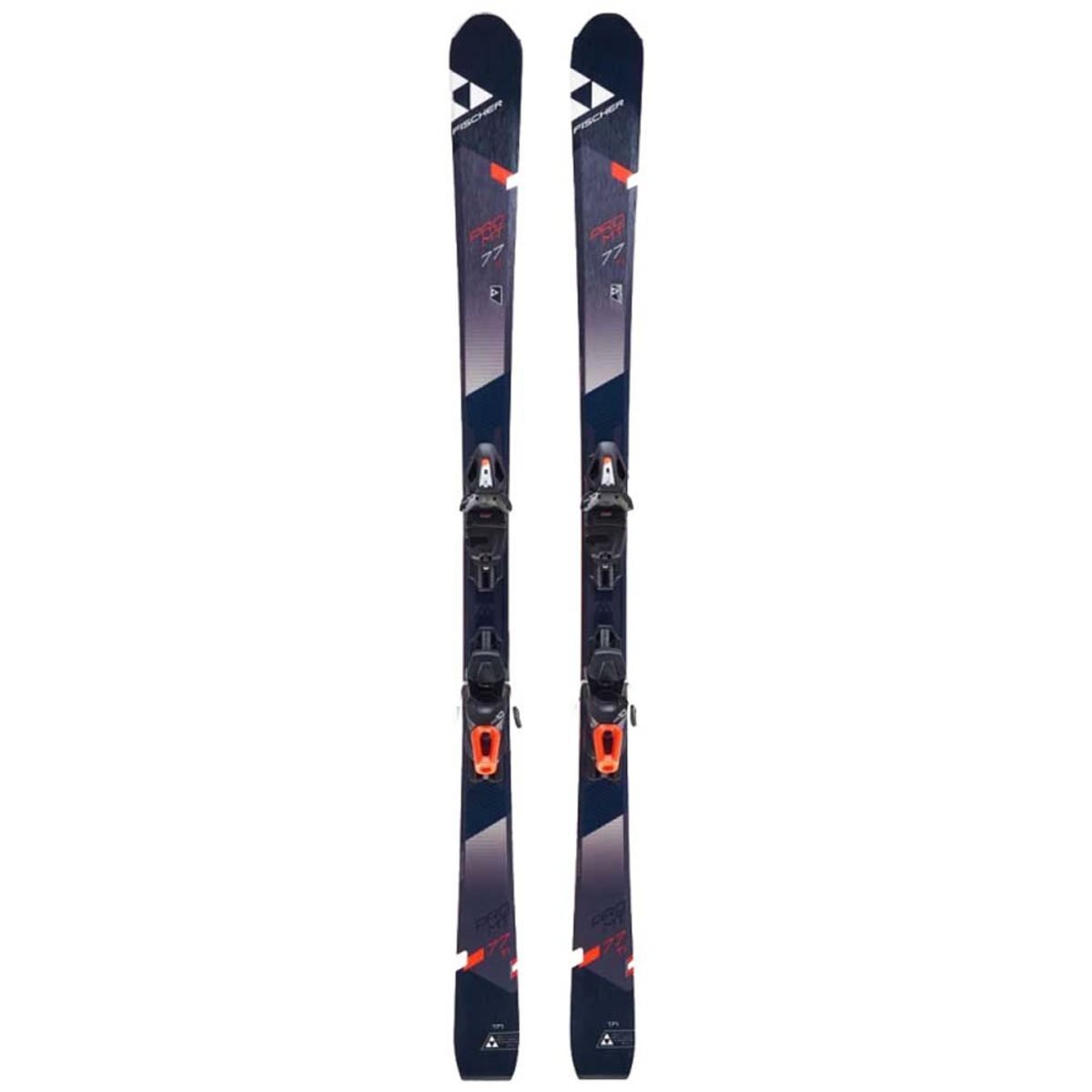 Fischer Pro Mt 77 Ti Ski - Incl. Gw Binding (Størrelse: 157, Farve: Mørkeblå)