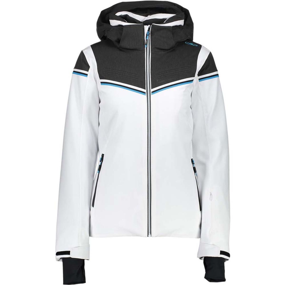 Cmp | Zip Hood Skijakke | Dame (Farve: Hvid, Størrelse: 38)