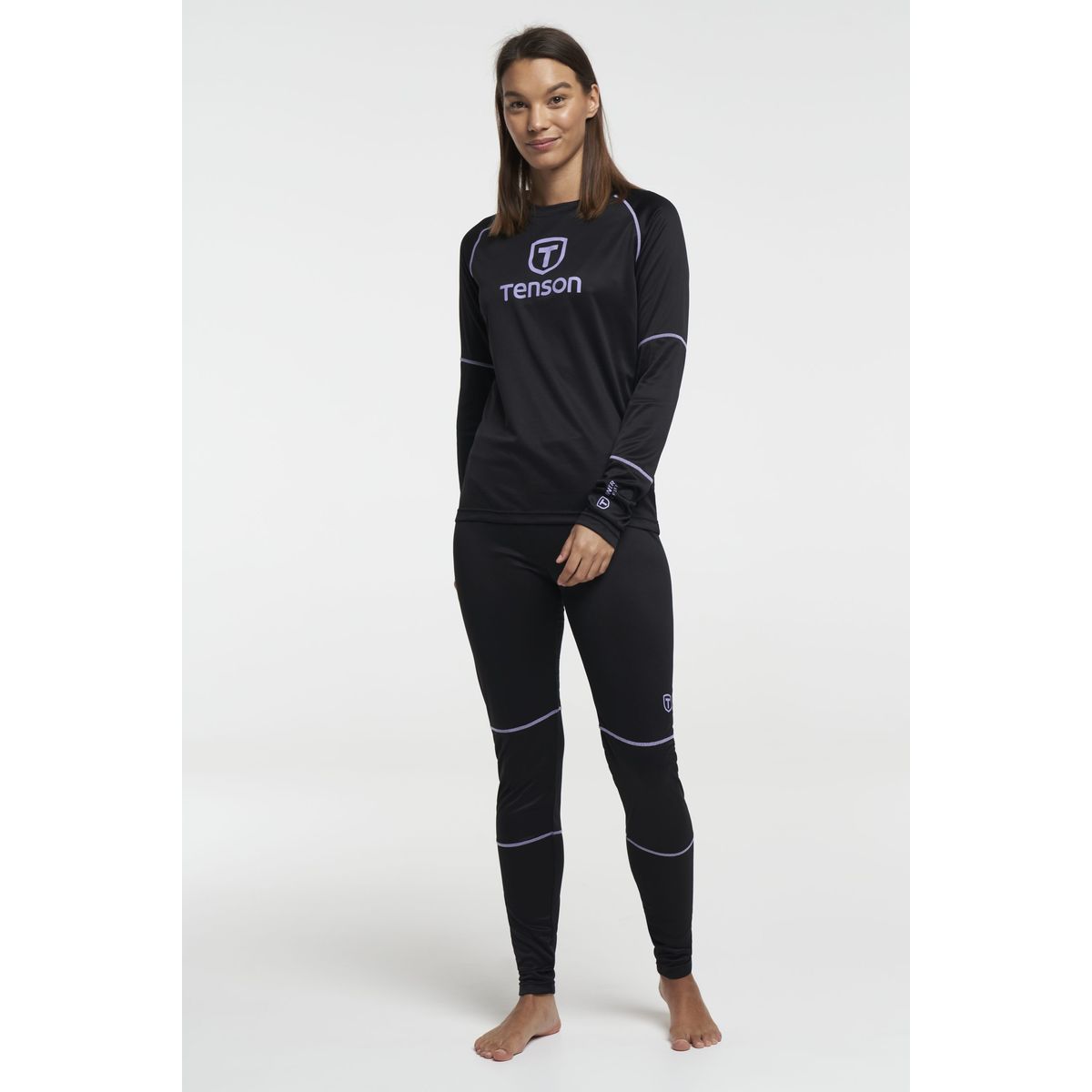 Tenson Baselayer Set Dame (Farve: Sort, Størrelse: M)