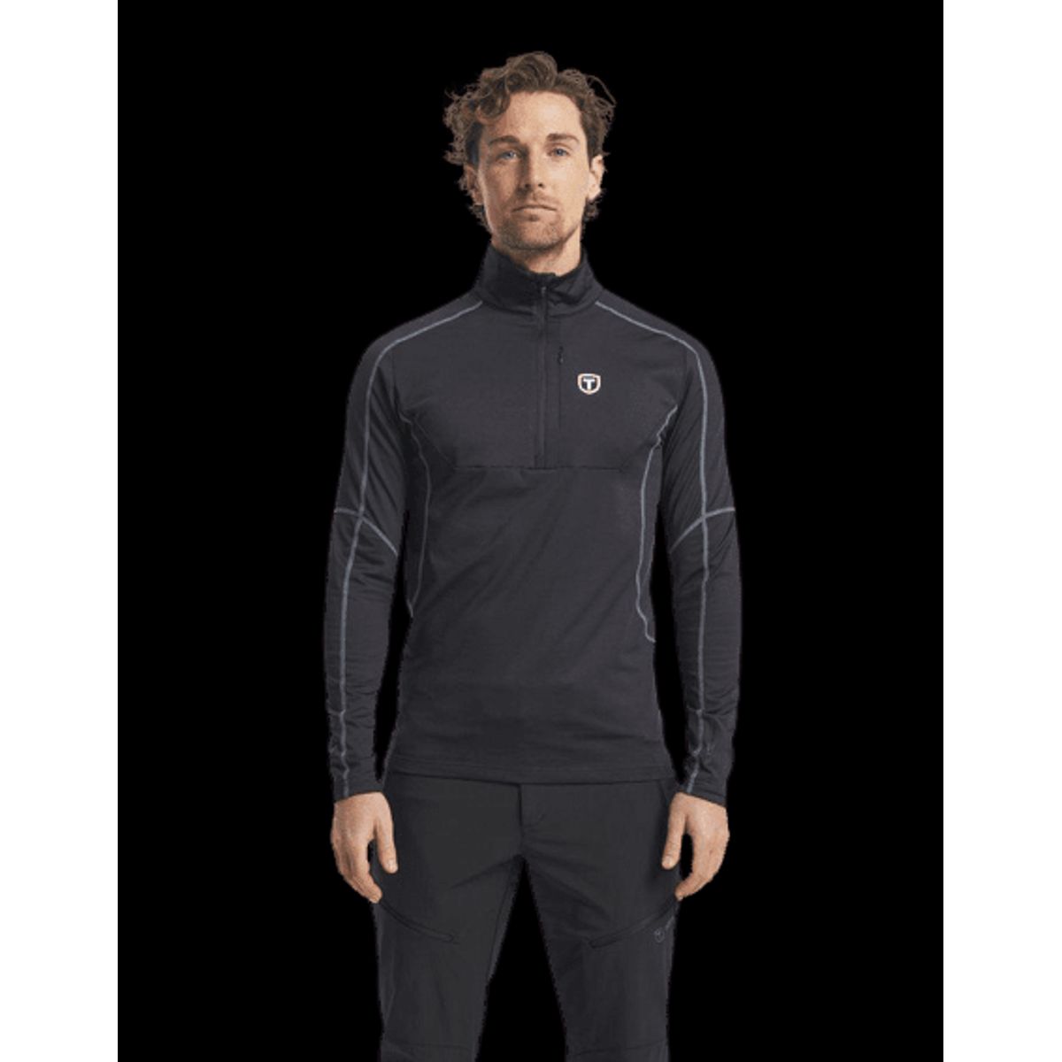 Tenson Txlite Half Zip Midlayer Herre (Farve: Sort, Størrelse: S)