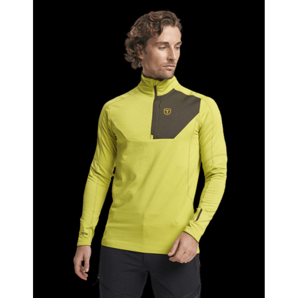 Tenson Txlite Half Zip Midlayer Herre (Farve: Gul, Størrelse: M)