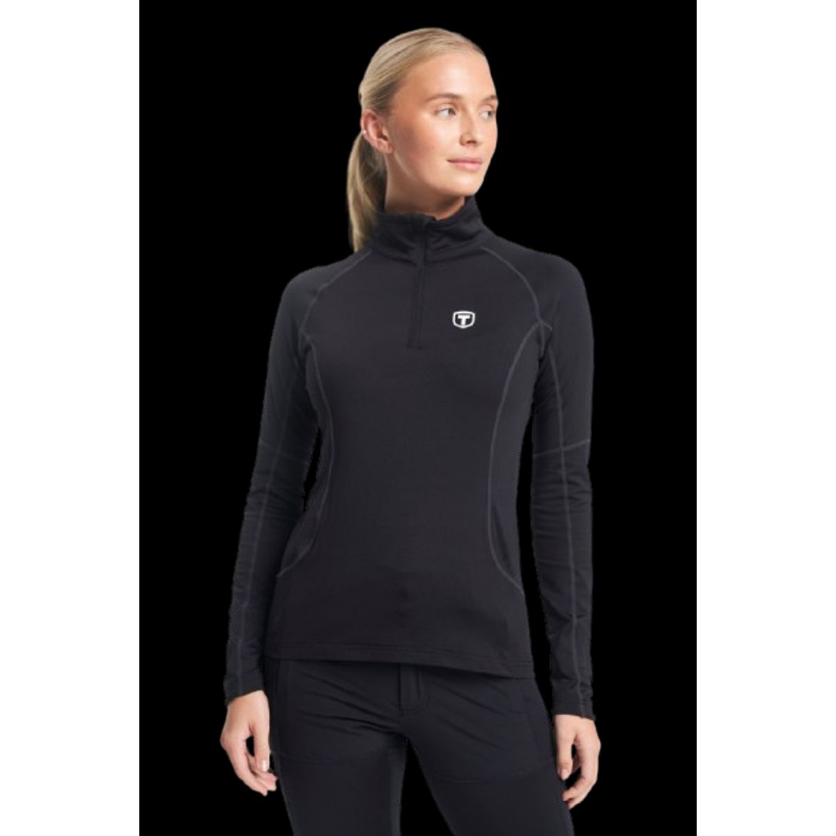 Tenson Txlite Half Zip Midlayer Dame (Farve: Sort, Størrelse: S)