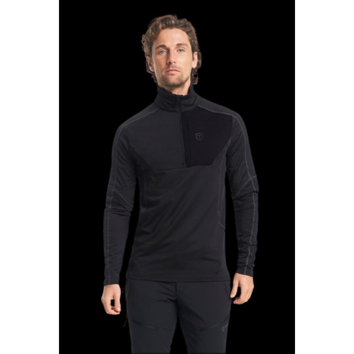 Tenson Txlite Half Zip Midlayer Herre (Farve: Mørkegrøn, Størrelse: Xl)