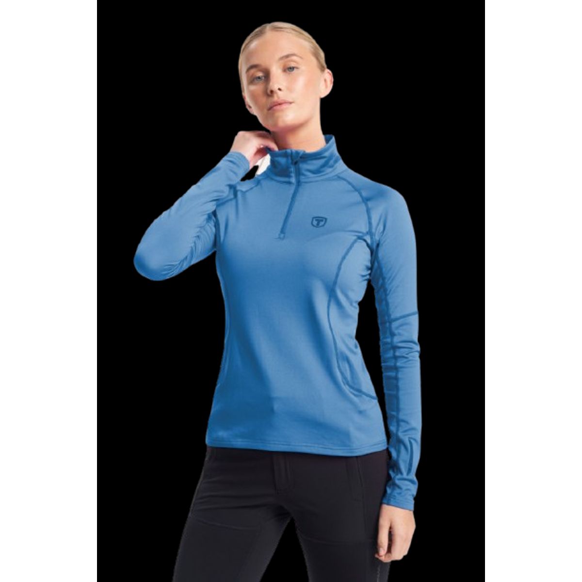 Tenson Txlite Half Zip Midlayer Dame (Farve: Lyseblå, Størrelse: Xl)