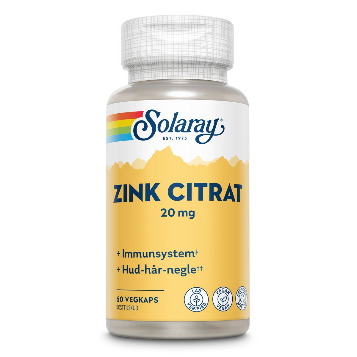 Zink Citrat Solaray 20 mg 60 kapsler