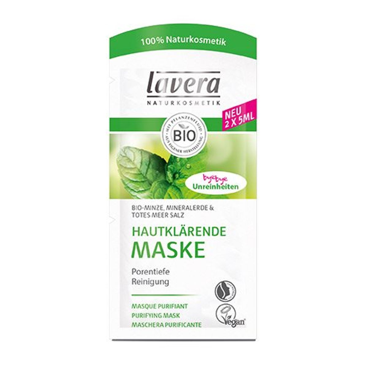 Lavera Fugtighedsmaske dybderensende Faces - 10 ml.