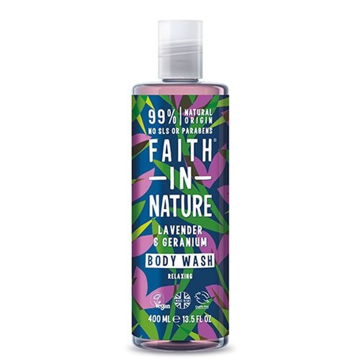 Showergel lavendel Faith in nature - 400 ml.