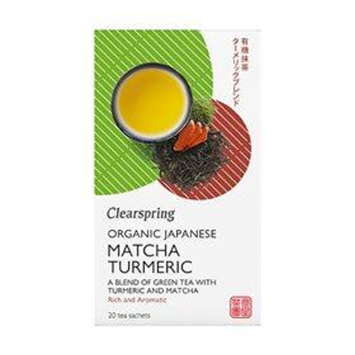 Clearspring Grøn te m. Matcha & Gurkemeje Ø - 20 breve