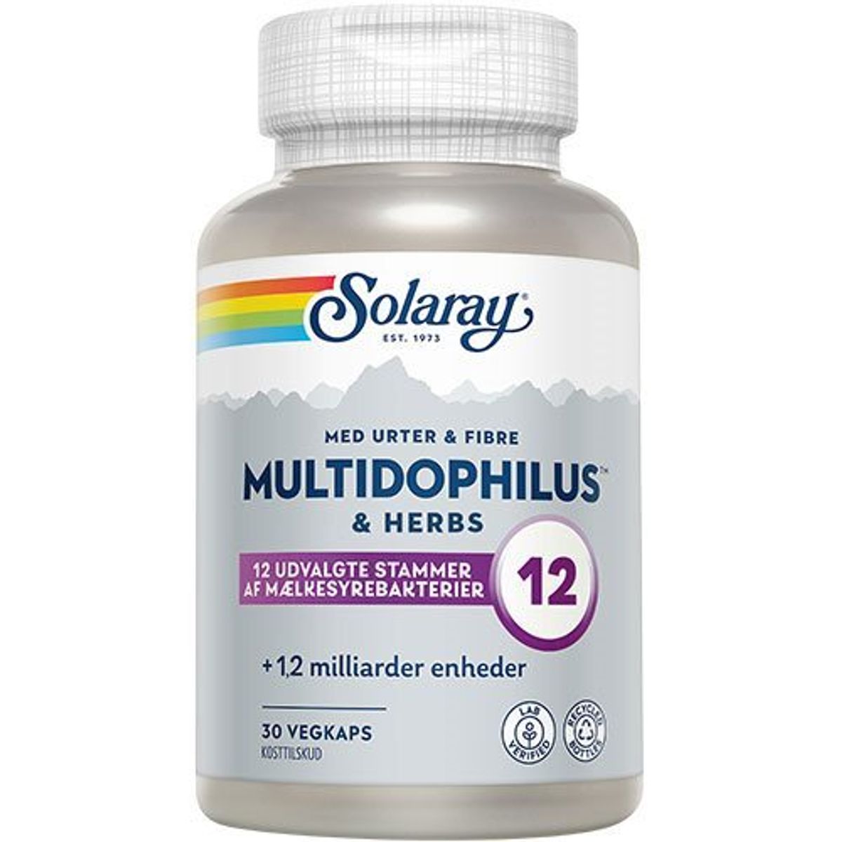 Solaray Multidophilus & Herbs - 30 kapsler