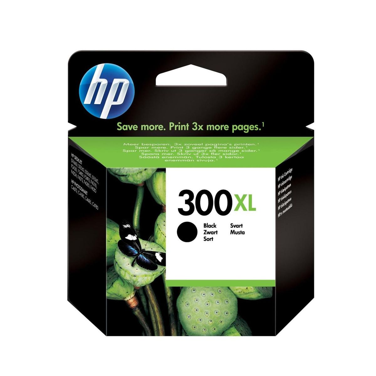 HP 300 XL BK (CC641EE) sort blækpatron, Original, 12 ml