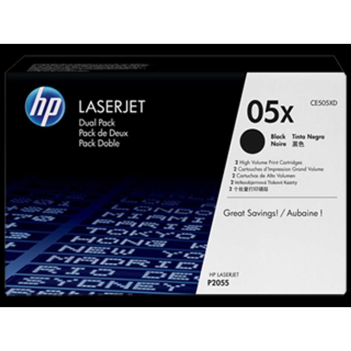 HP 05X - CE505X Toner Original Sort 6500 sider