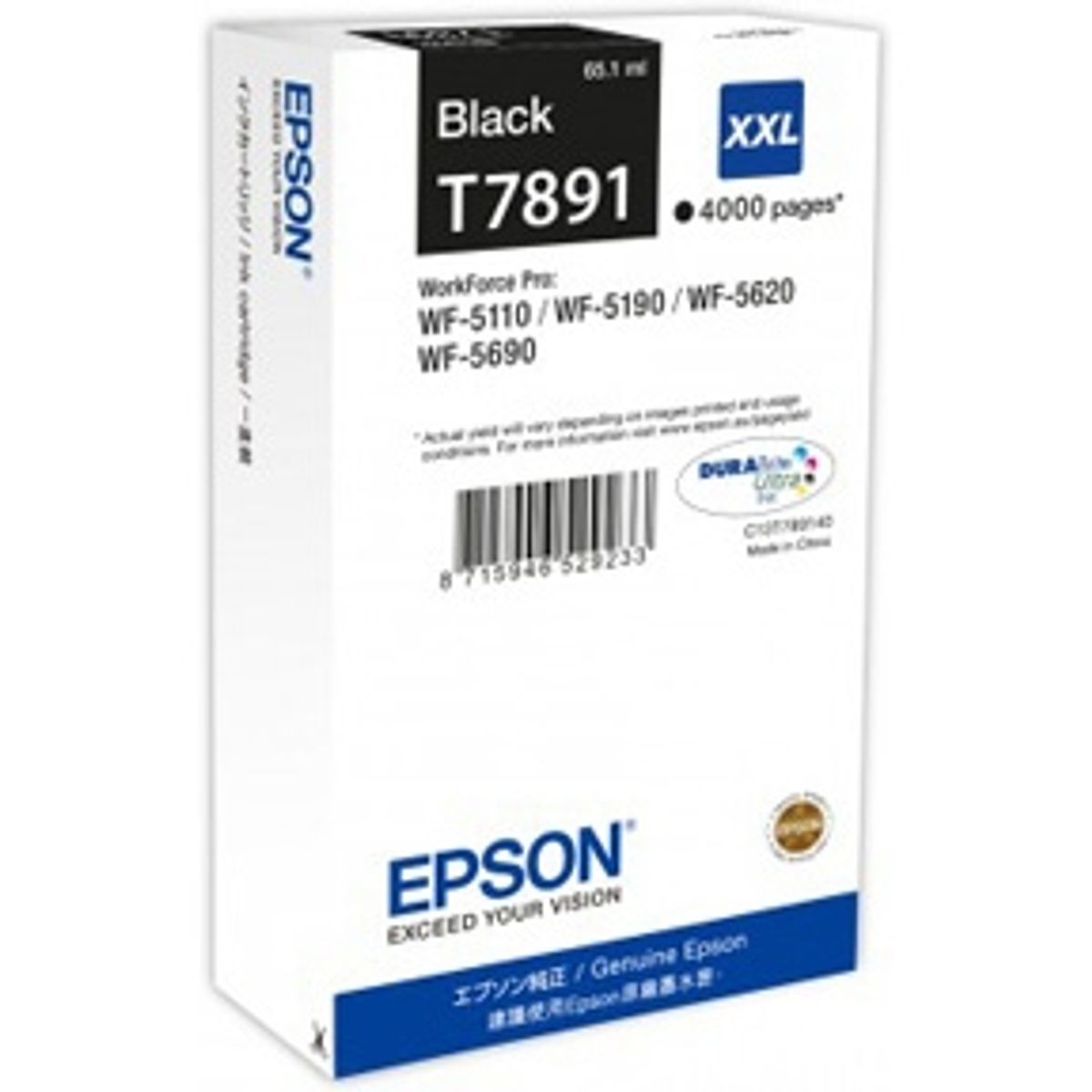 Epson T7891 XXL - C13T789140 blækpatron Original Sort 4000 sider