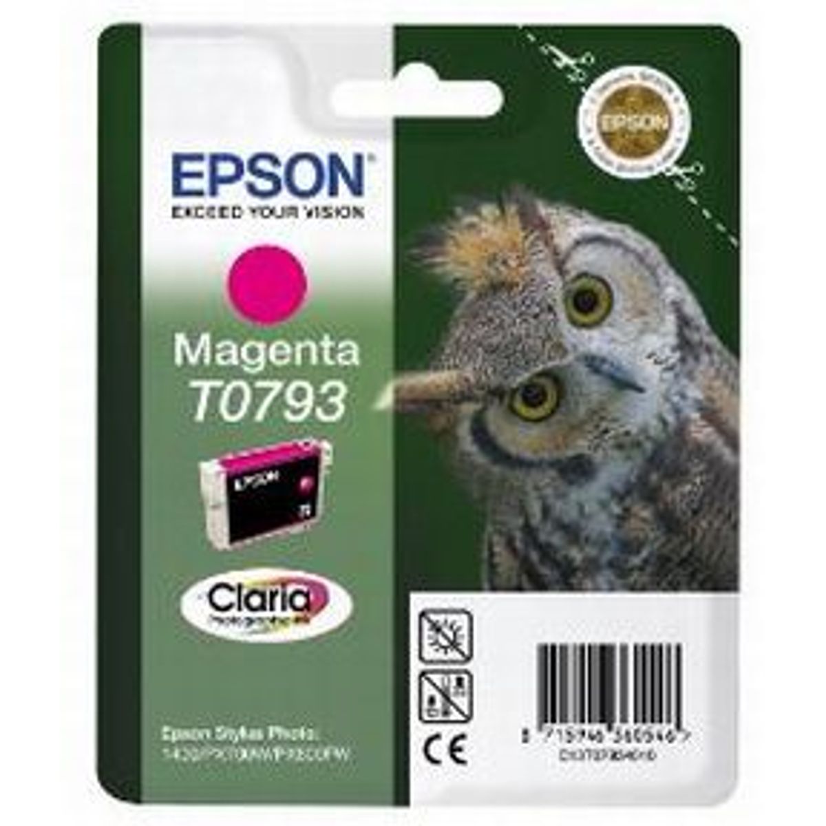 Epson T0793 M (C13T07934010), Magenta Blækpatron, Original