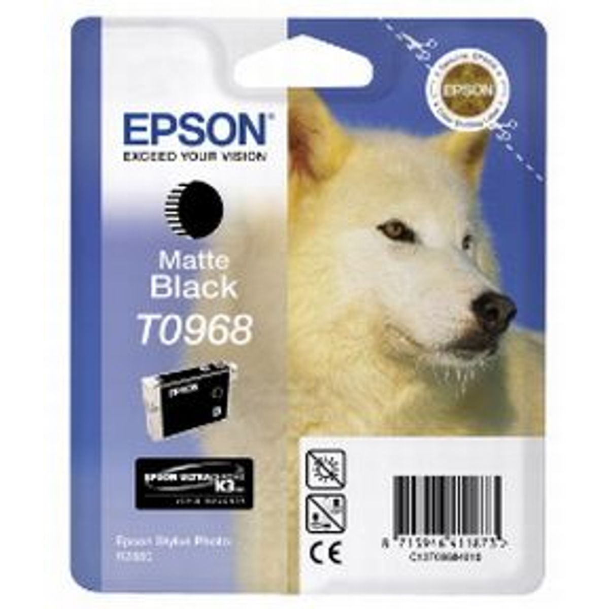 Epson T0968 MBK - C13T09684010 Original - Matte Sort 11,4 ml