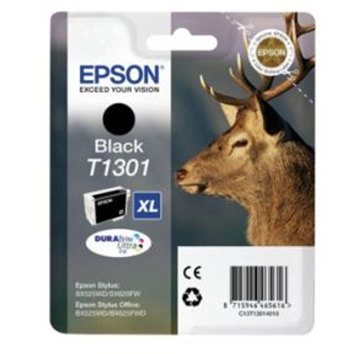 Epson T1301 XL BK - C13T13014012 Original - Sort 26 ml