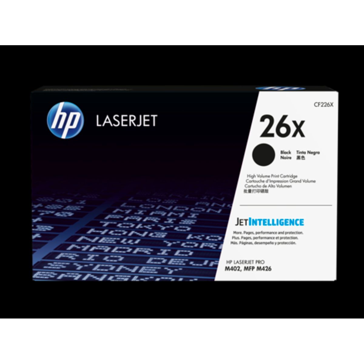 HP CF226X BK (HP 26X) Lasertoner, sort, Original, 9000 sider