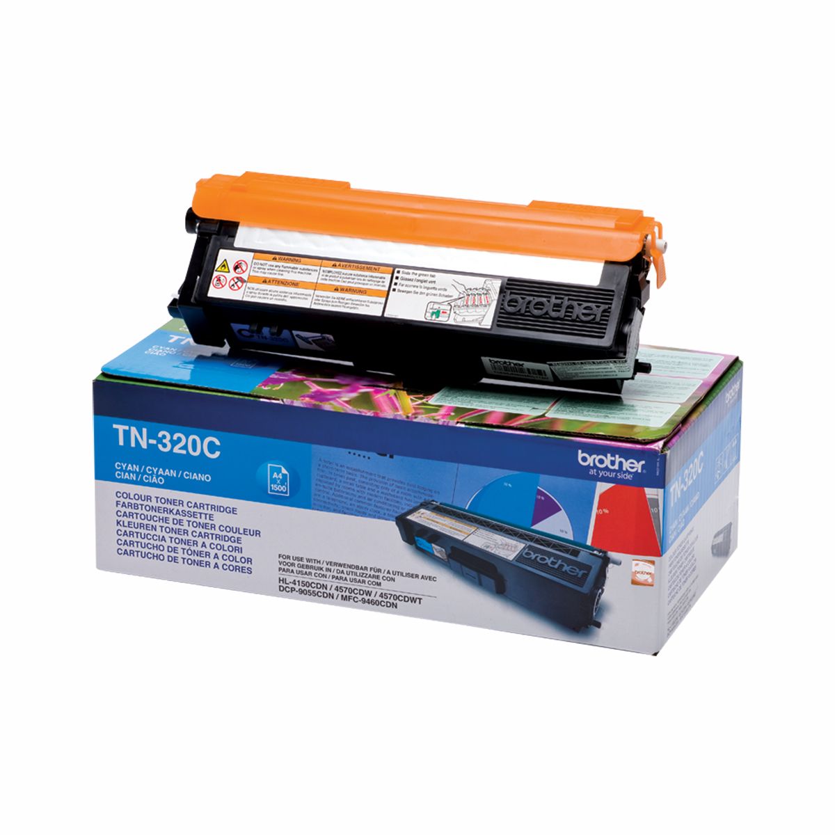 Brother TN320 C Cyan Lasertoner, Original