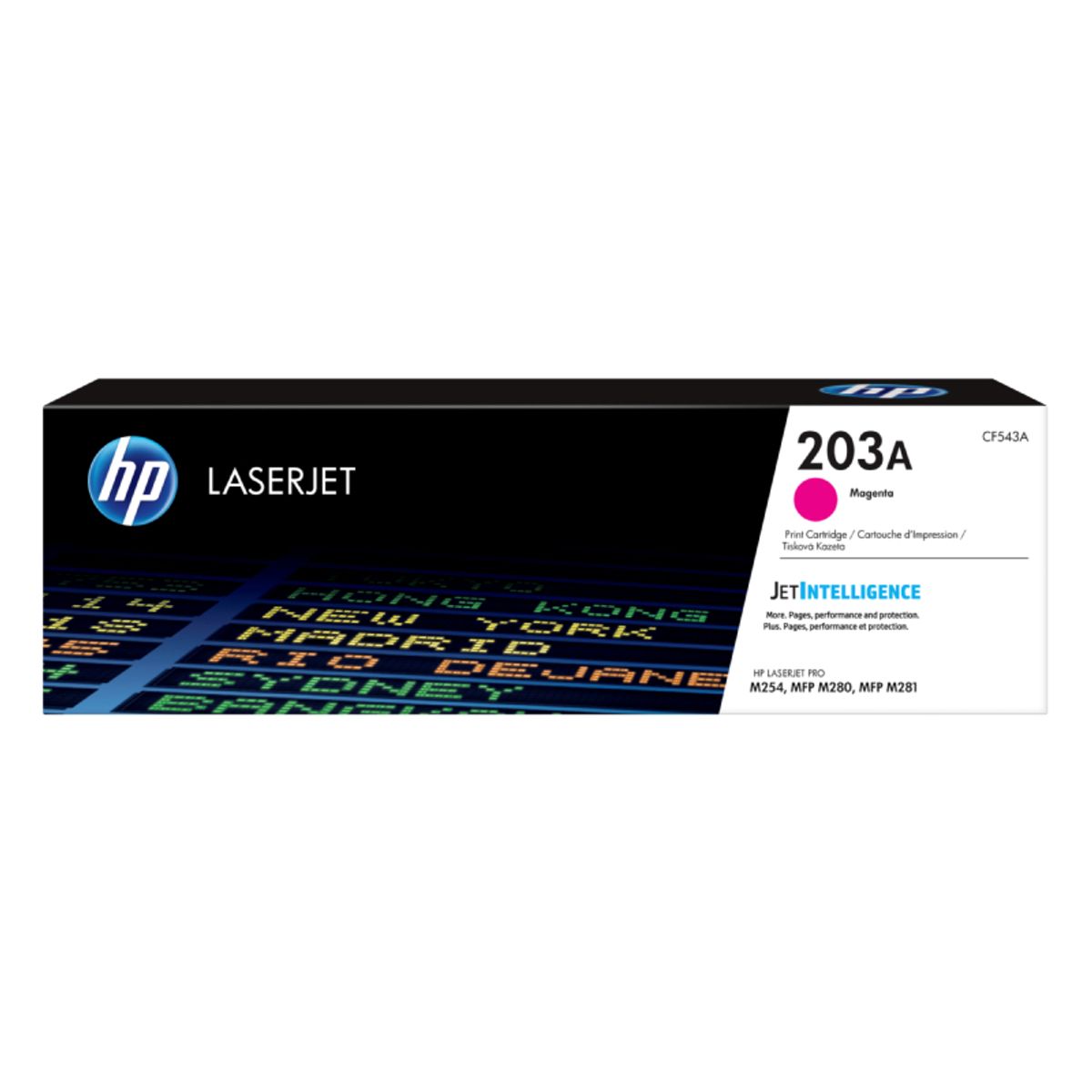 HP CF543A M (HP 203A) Lasertoner, Magenta, Original, 1300 sider