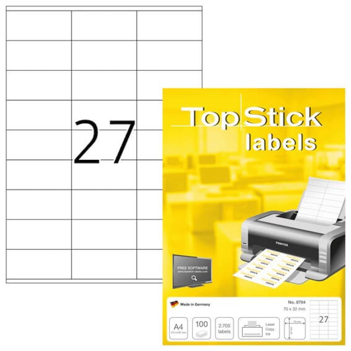 Herma Labels TopStick 70 X 32 mm 100 stk