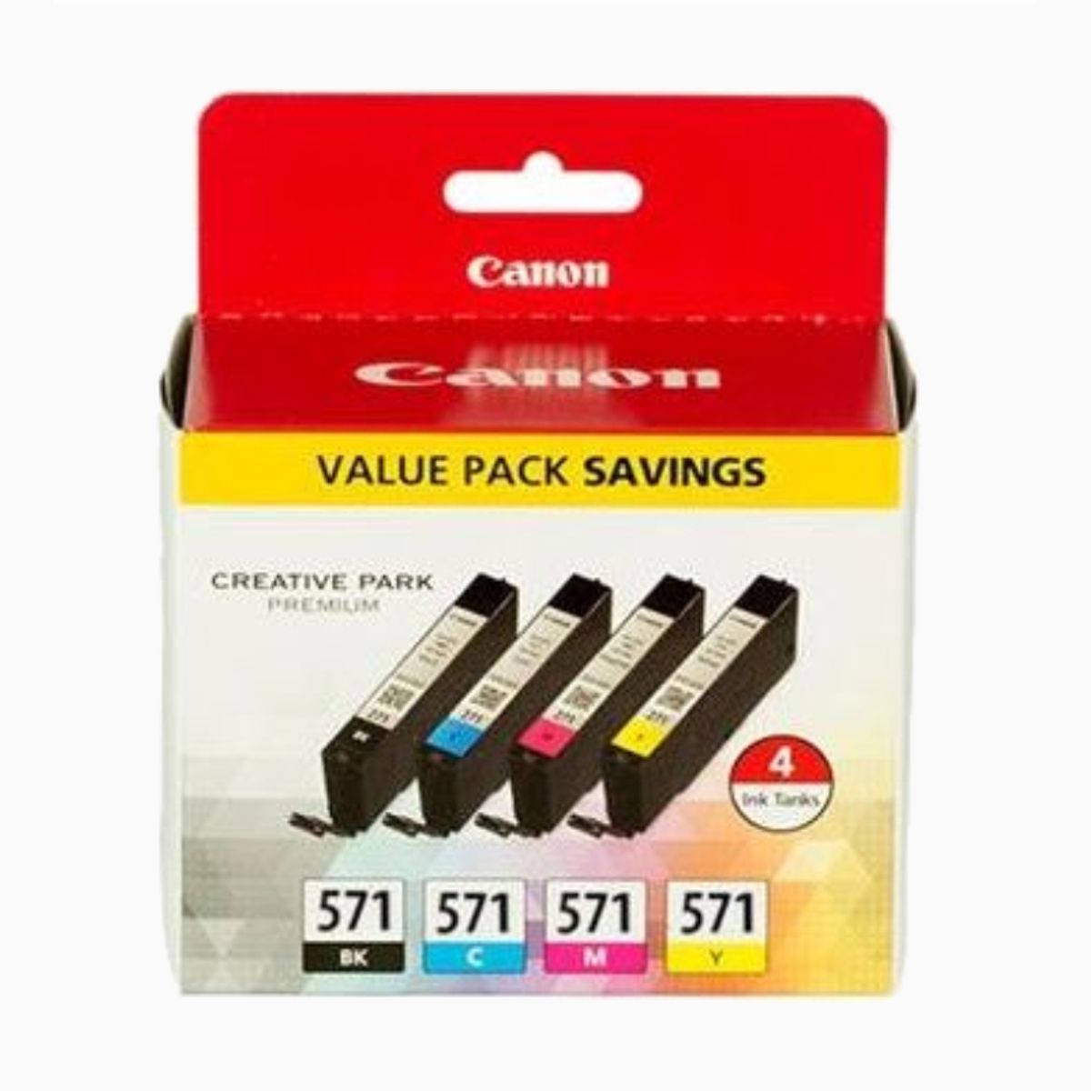 Canon CLI 571 combo pack 4 stk - 0386C005 blækpatron Original 28 ml