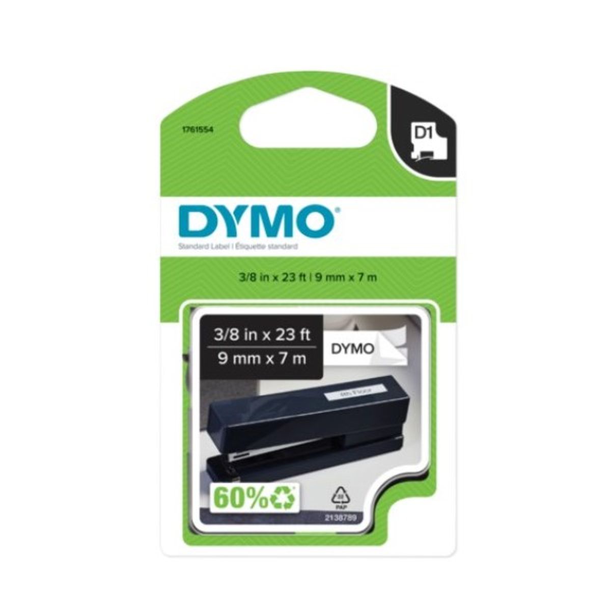 Dymo Prægetape D1 sort/klar 9 mm x 7 m - 40910