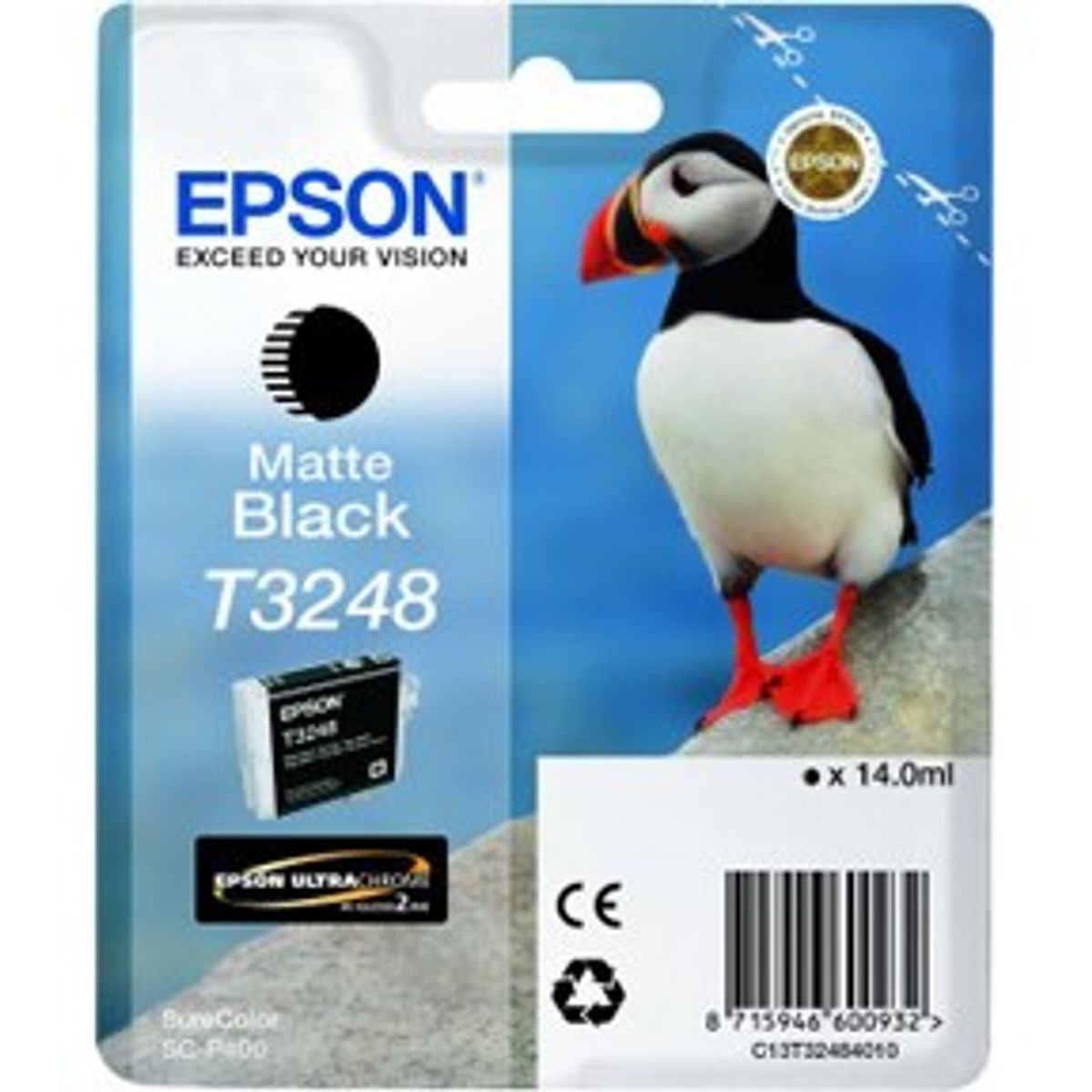 Epson T3248 MBK - C13T32484010 Original - Matte Sort 14 ml