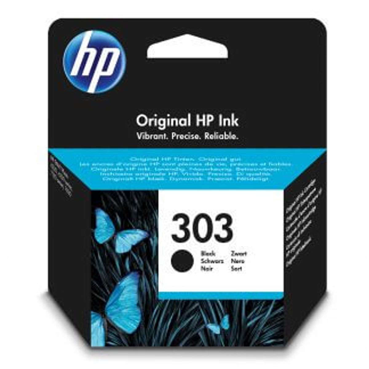 HP 303 BK (T6N02AE) blækpatron, Original, 200 sider