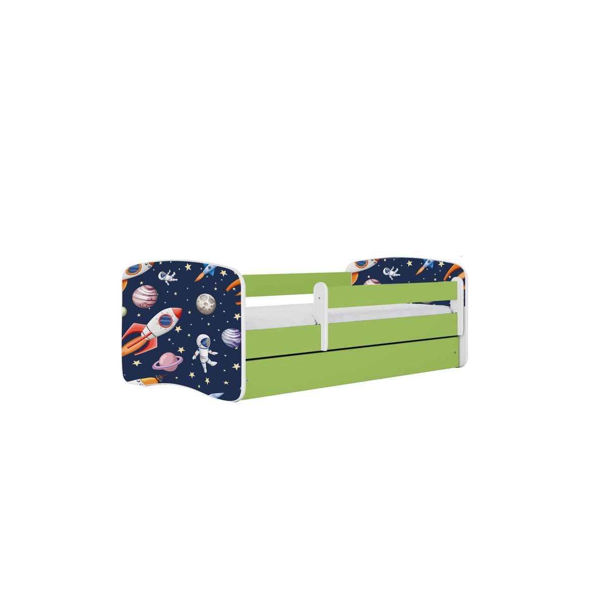 KOCOT KIDS Seng babydreams green cosmos med skuffe med madras 180/80