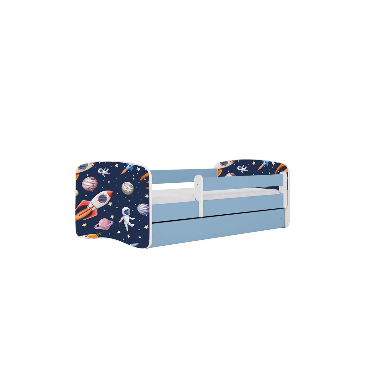 KOCOT KIDS Seng babydreams blue cosmos med skuffe og madras 140/70