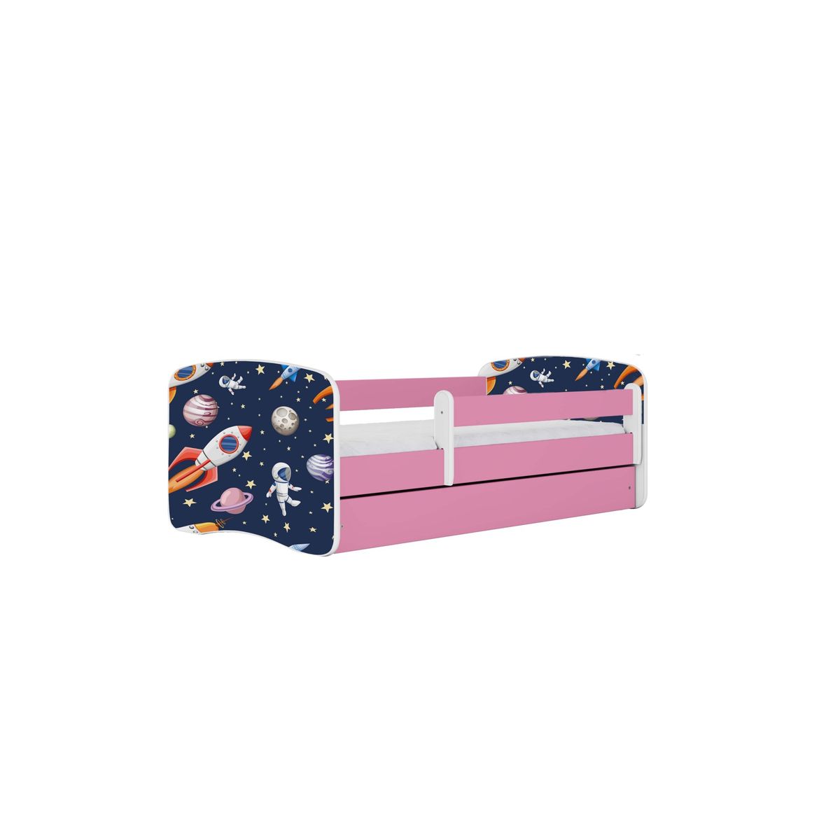 KOCOT KIDS Seng babydreams pink cosmos uden skuffe med madras 180/80