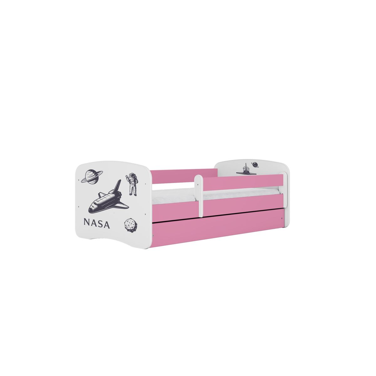 KOCOT KIDS Seng babydreams pink nasa med skuffe med madras 180/80