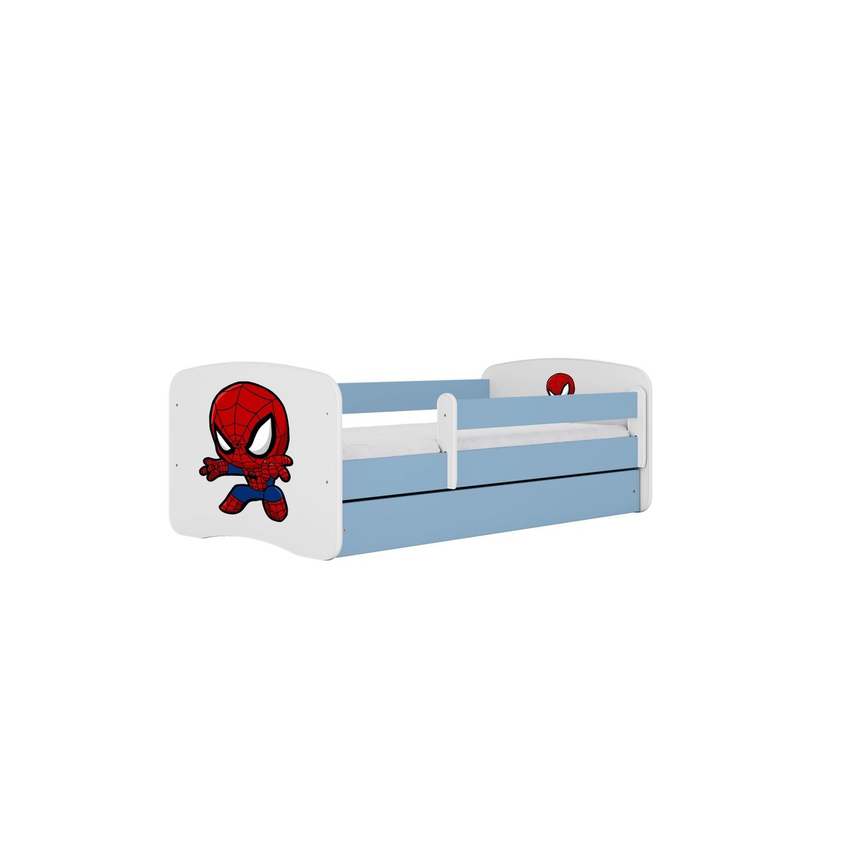 KOCOT KIDS Seng babydreams blue spiderman med skuffe med madras 160/80